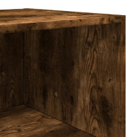 Produktbild för Högskåp rökfärgad ek 45x41x185 cm konstruerat trä