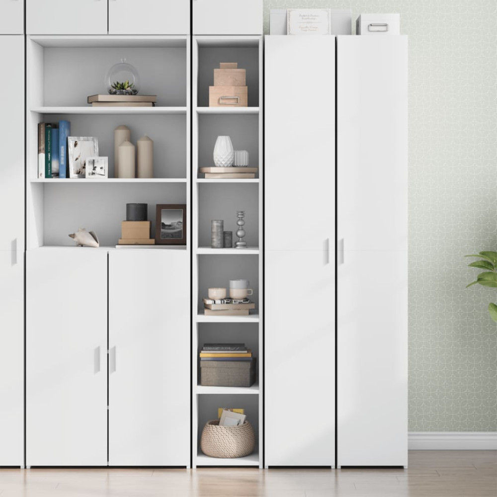 Produktbild för Högskåp vit 30x41x185 cm konstruerat trä