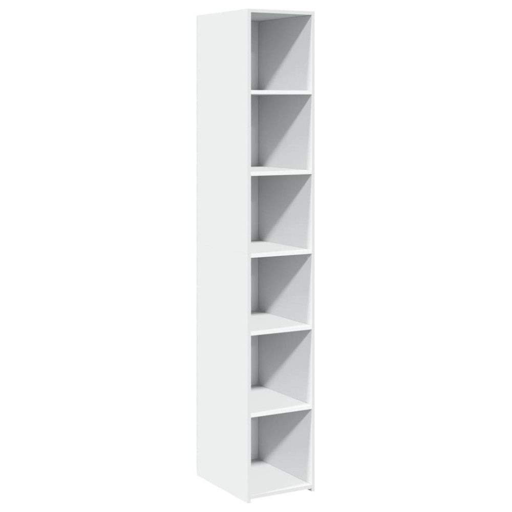 Produktbild för Högskåp vit 30x41x185 cm konstruerat trä