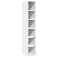 Produktbild för Högskåp vit 30x41x185 cm konstruerat trä