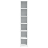 Produktbild för Högskåp vit 30x41x185 cm konstruerat trä