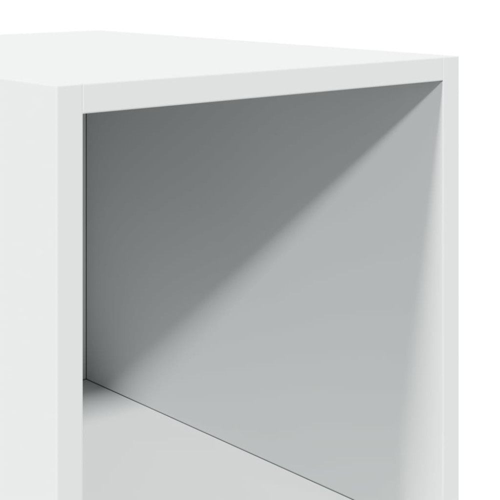 Produktbild för Högskåp vit 30x41x185 cm konstruerat trä