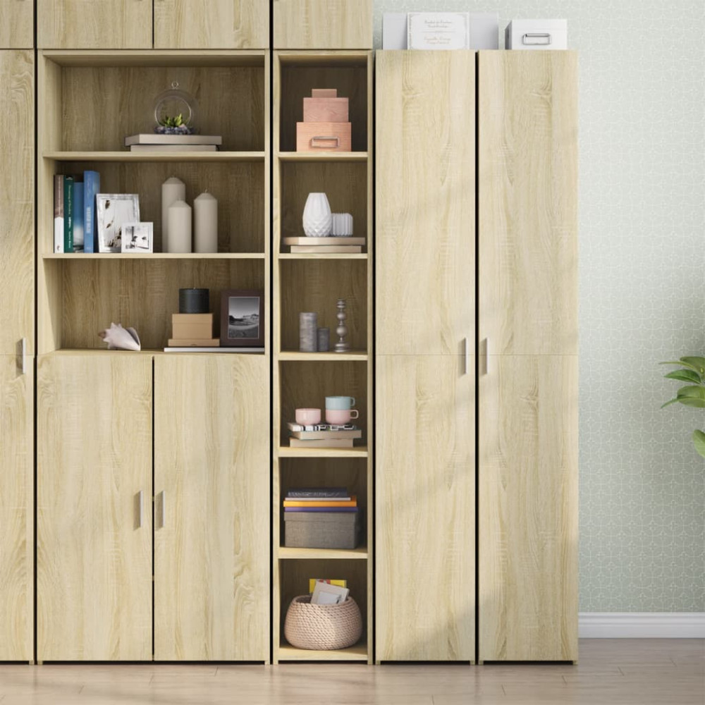 Produktbild för Högskåp sonoma-ek 30x41x185 cm konstruerat trä