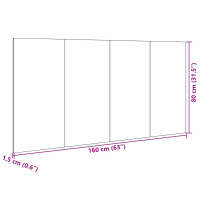 Produktbild för Sänggavel med lådor rökfärgad ek 160 cm konstruerat trä