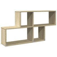 Produktbild för Vägghylla sonoma-ek 100x20x53 cm konstruerat trä