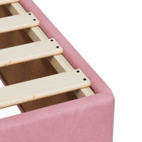 Produktbild för Ramsäng med madrass rosa 80x200 cm sammet