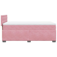 Produktbild för Ramsäng med madrass rosa 80x200 cm sammet