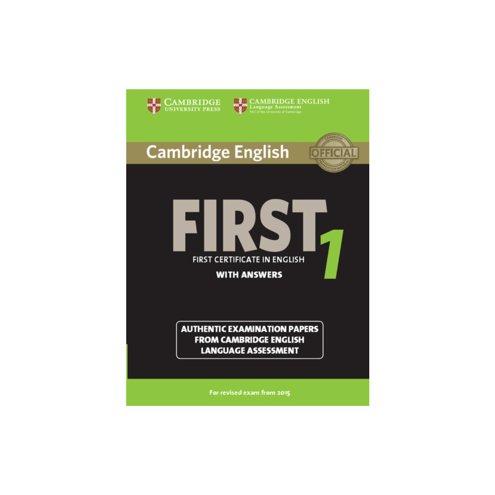 Produktbild för Cambridge English First 1 for Revised Exam from 2015 Student's Book with Answers (häftad, eng)