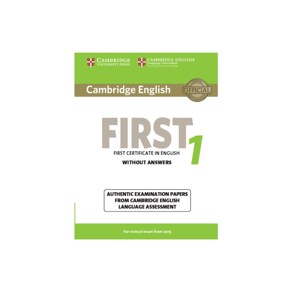 Produktbild för Cambridge English First 1 for Revised Exam from 2015 Student's Book without Answers (häftad, eng)