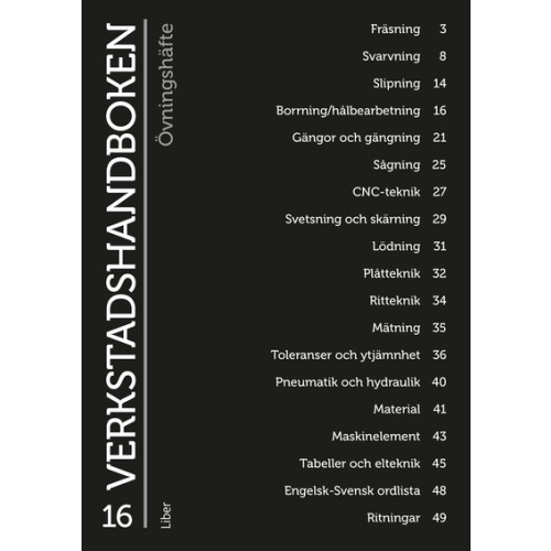 Nils-Olof Eriksson Verkstadshandboken Övningshäfte (häftad)