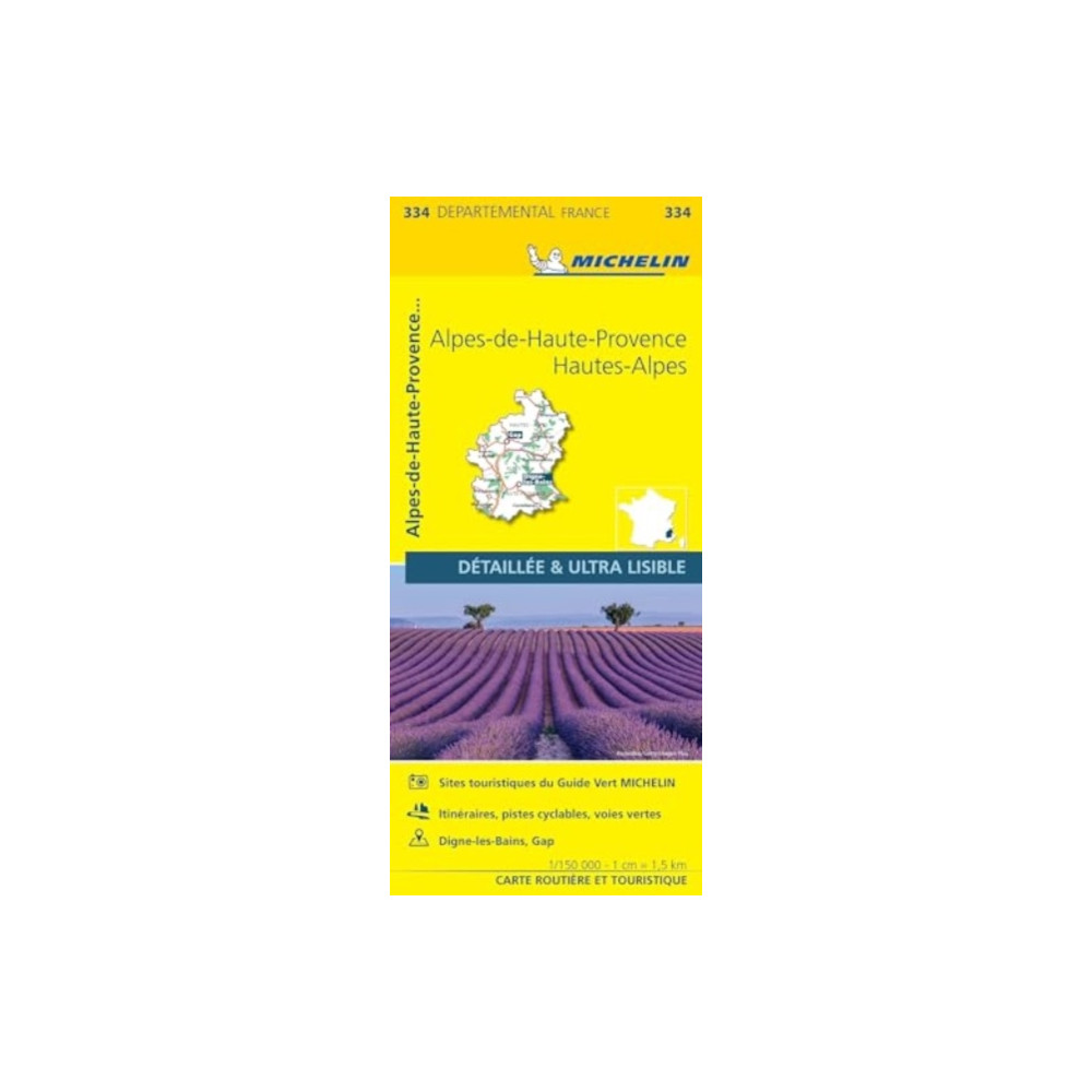 Produktbild för Alpes-de-Haute-Provence, Hautes-Alpes - Michelin Local Map 334
