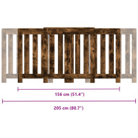 Produktbild för Elementskydd rökfärgad ek 205x21,5x83,5 cm konstruerat trä