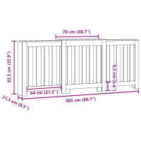 Produktbild för Elementskydd sonoma-ek 205x21,5x83,5 cm konstruerat trä