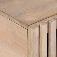 Produktbild för Soffbord vit 80x51x40 cm massivt mangoträ
