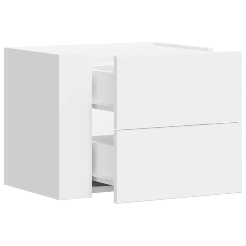 Produktbild för Väggmonterade sängbord 2 st vit 45x30x35 cm