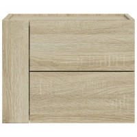 Produktbild för Väggmonterade sängbord 2 st sonoma-ek 45x30x35 cm