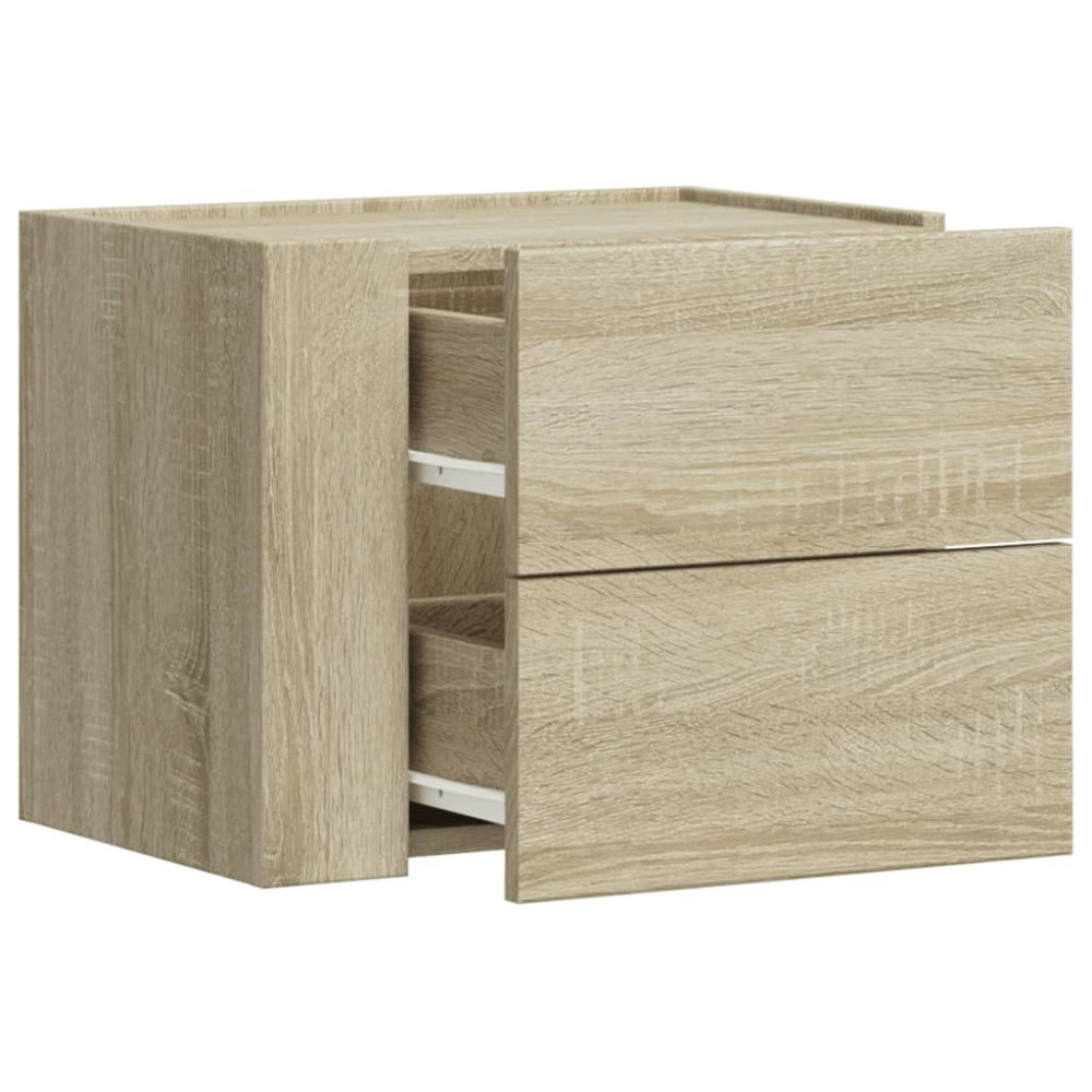 Produktbild för Väggmonterade sängbord 2 st sonoma-ek 45x30x35 cm