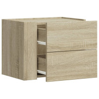 Produktbild för Väggmonterade sängbord 2 st sonoma-ek 45x30x35 cm