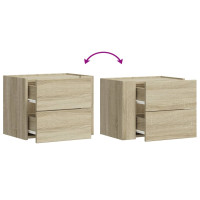 Produktbild för Väggmonterade sängbord 2 st sonoma-ek 45x30x35 cm