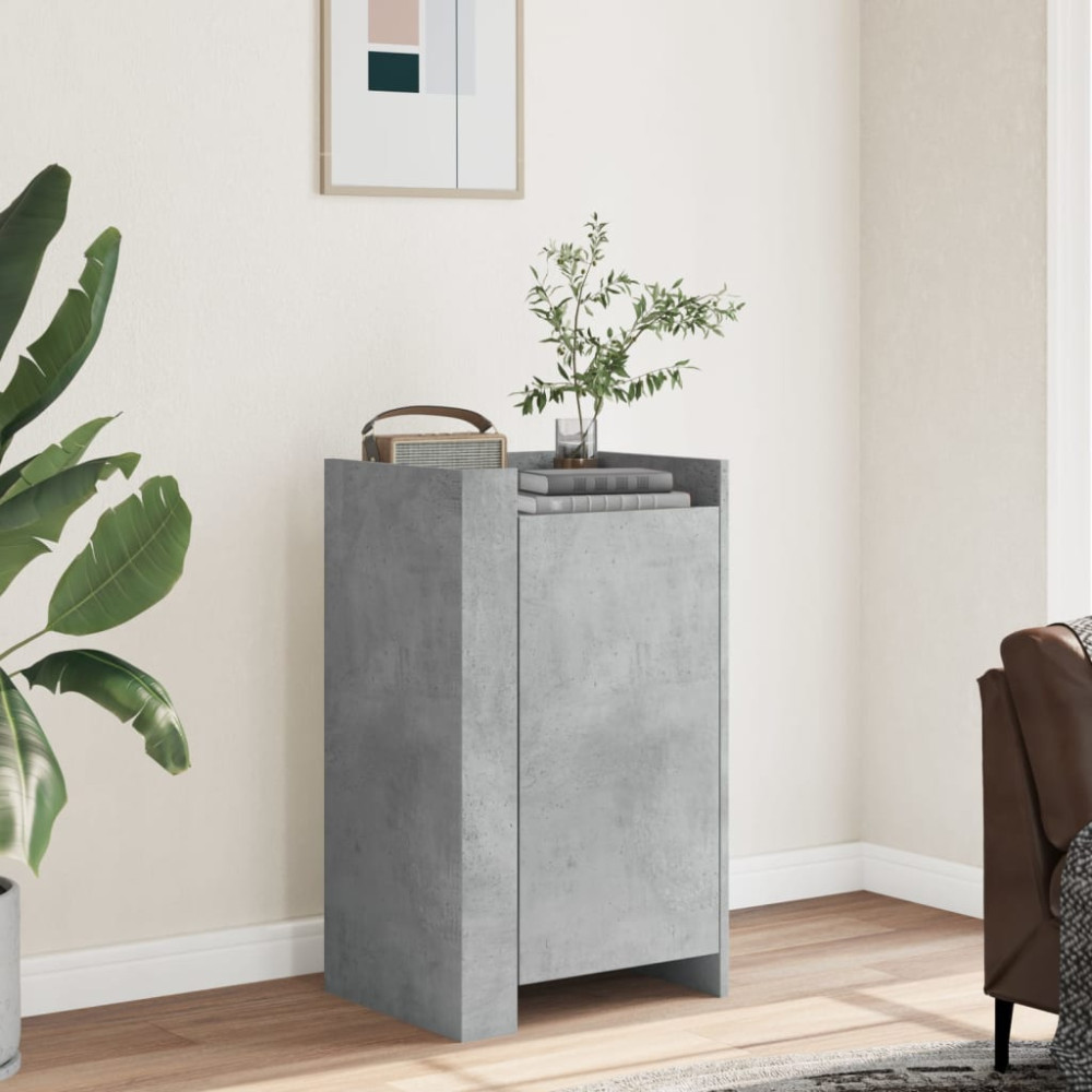 Produktbild för Skänk betonggrå 45x35x75 cm konstruerat trä