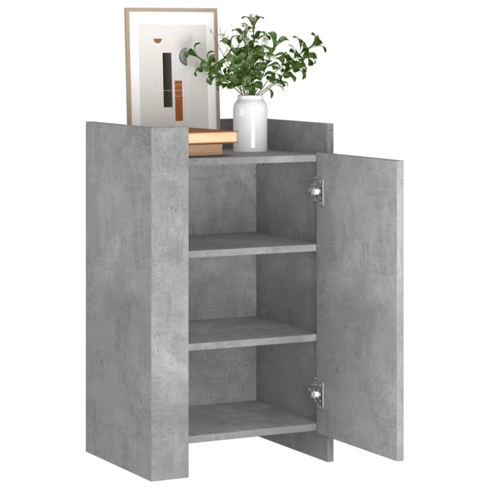 Produktbild för Skänk betonggrå 45x35x75 cm konstruerat trä