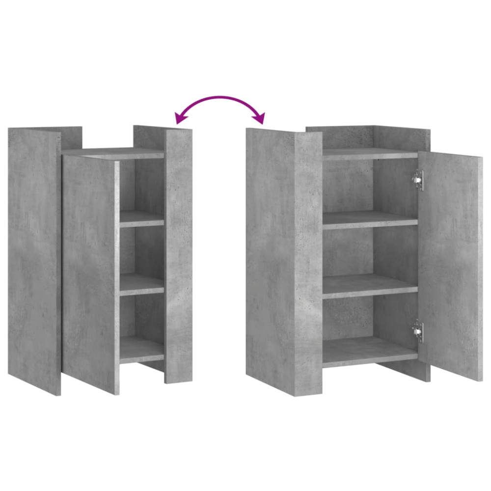 Produktbild för Skänk betonggrå 45x35x75 cm konstruerat trä