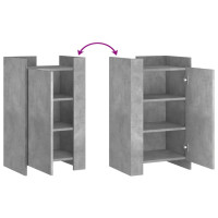Produktbild för Skänk betonggrå 45x35x75 cm konstruerat trä