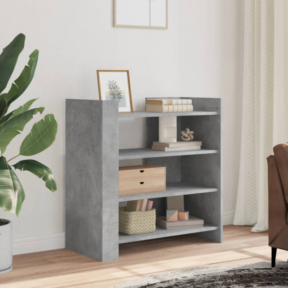Produktbild för Skänk betonggrå 73,5x35x75 cm konstruerat trä