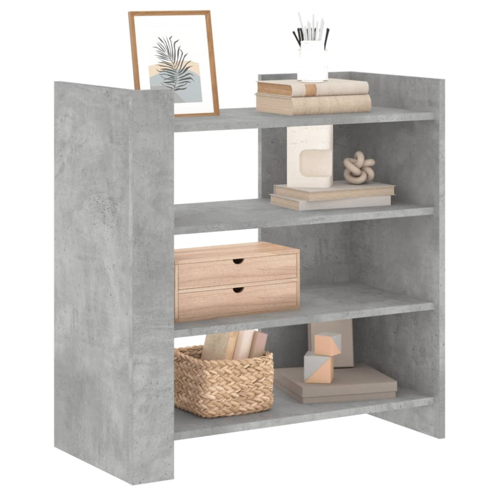 Produktbild för Skänk betonggrå 73,5x35x75 cm konstruerat trä