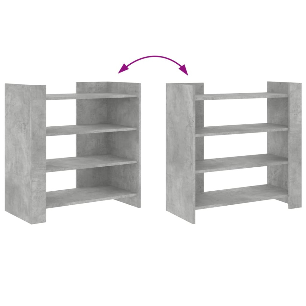 Produktbild för Skänk betonggrå 73,5x35x75 cm konstruerat trä
