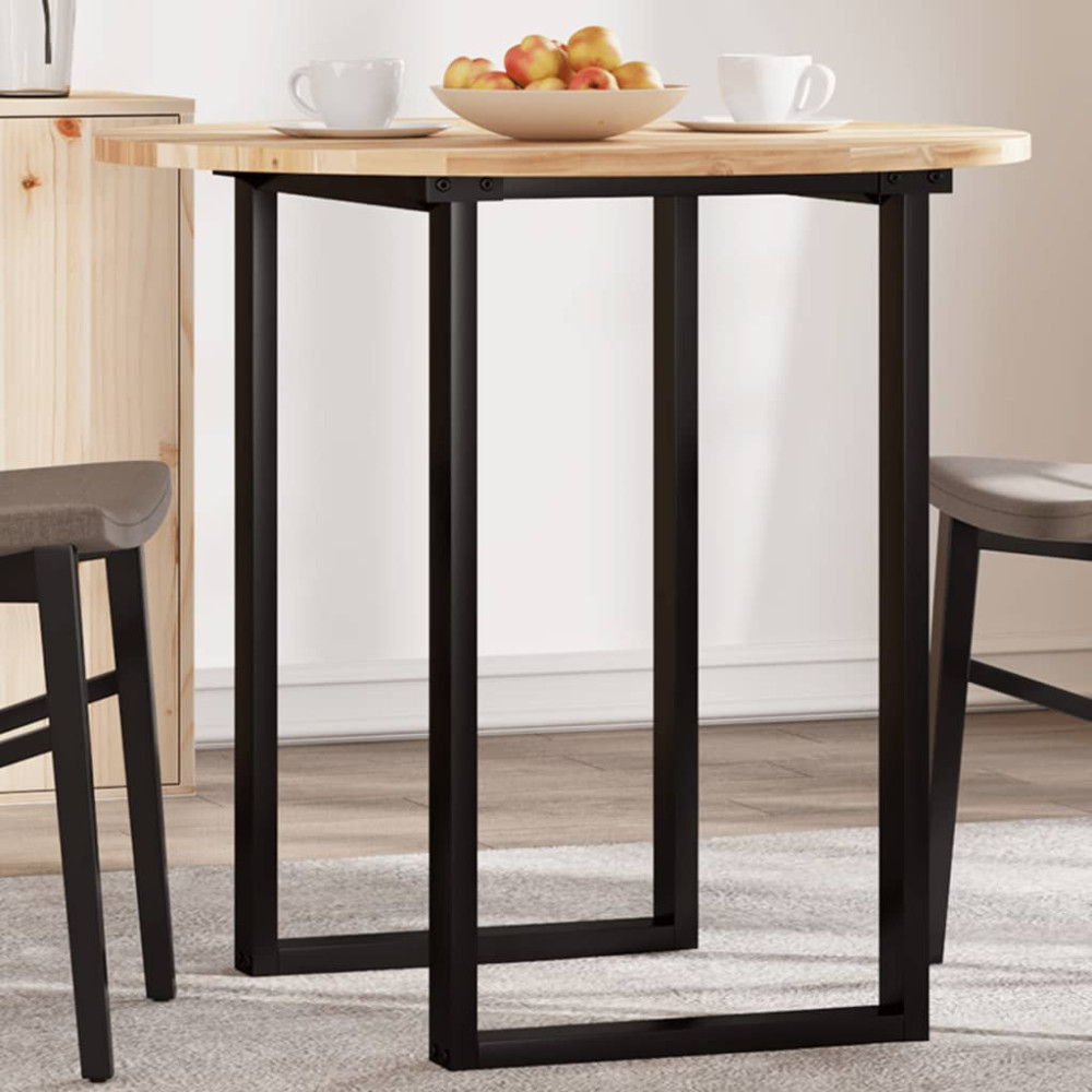 Produktbild för Bordsskiva rund Ø80x2 cm massivt akaciaträ