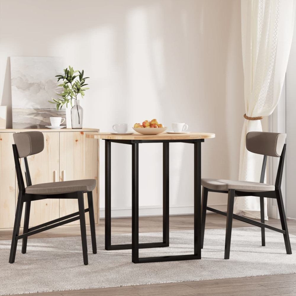 Produktbild för Bordsskiva rund Ø80x2 cm massivt akaciaträ