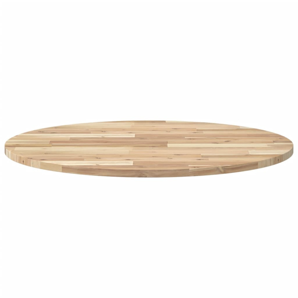 Produktbild för Bordsskiva rund Ø80x2 cm massivt akaciaträ