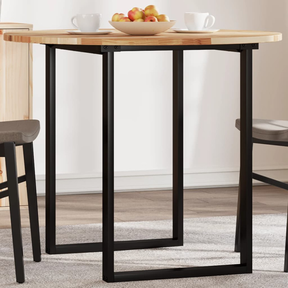 Produktbild för Bordsskiva rund Ø90x2 cm massivt akaciaträ