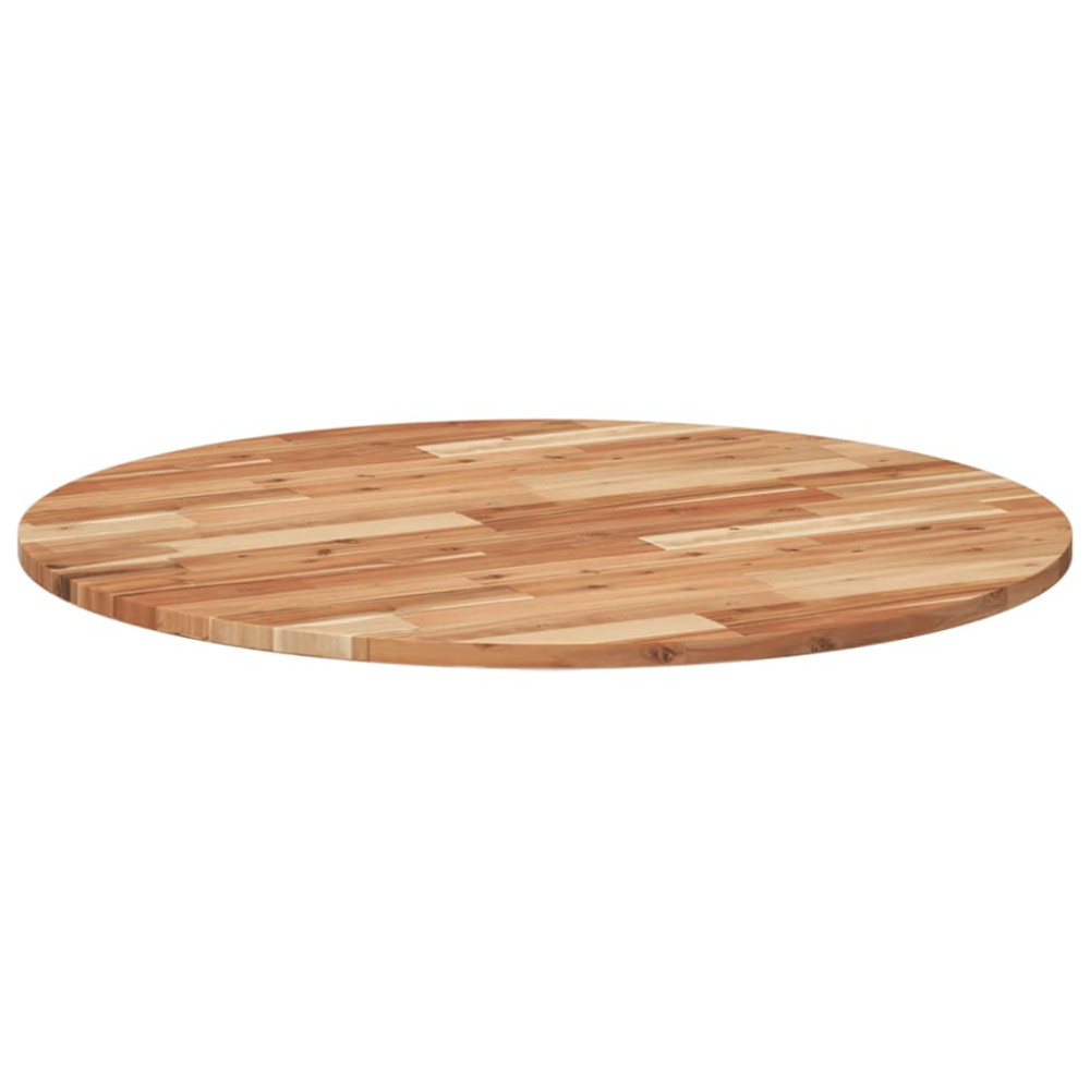 Produktbild för Bordsskiva rund Ø90x2 cm massivt akaciaträ
