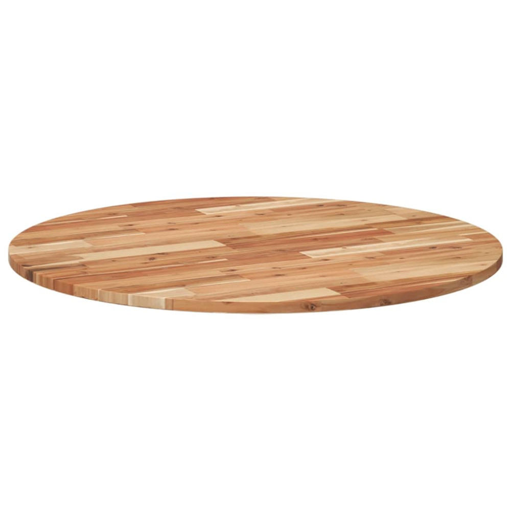 Produktbild för Bordsskiva rund Ø90x2 cm massivt akaciaträ