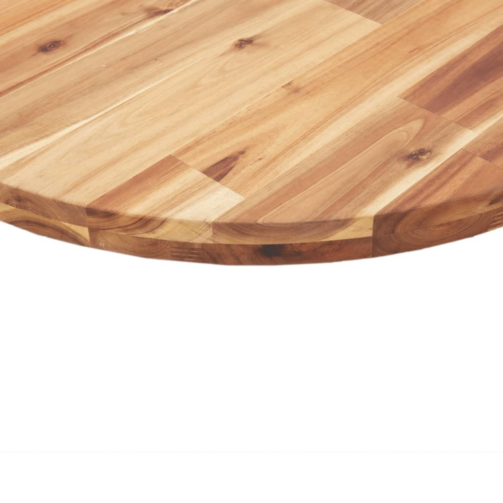 Produktbild för Bordsskiva rund Ø90x2 cm massivt akaciaträ