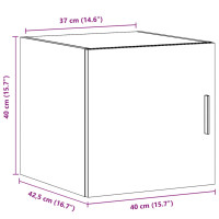Produktbild för Väggskåp betonggrå 40x42,5x40 cm konstruerat trä