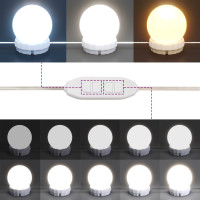 Produktbild för Sminkbord med LED betonggrå 100x40x120 cm