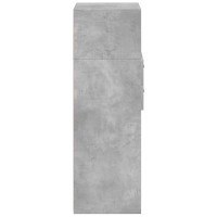 Produktbild för Högskåp betonggrå 40x42,5x124 cm konstruerat trä