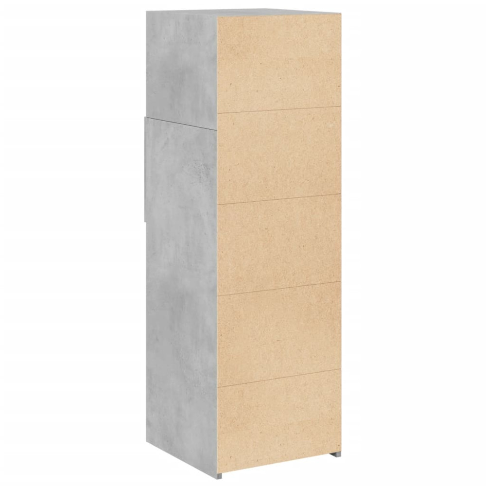 Produktbild för Högskåp betonggrå 40x42,5x124 cm konstruerat trä