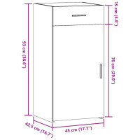 Produktbild för Skänk sonoma-ek 45x42,5x93 cm konstruerat trä