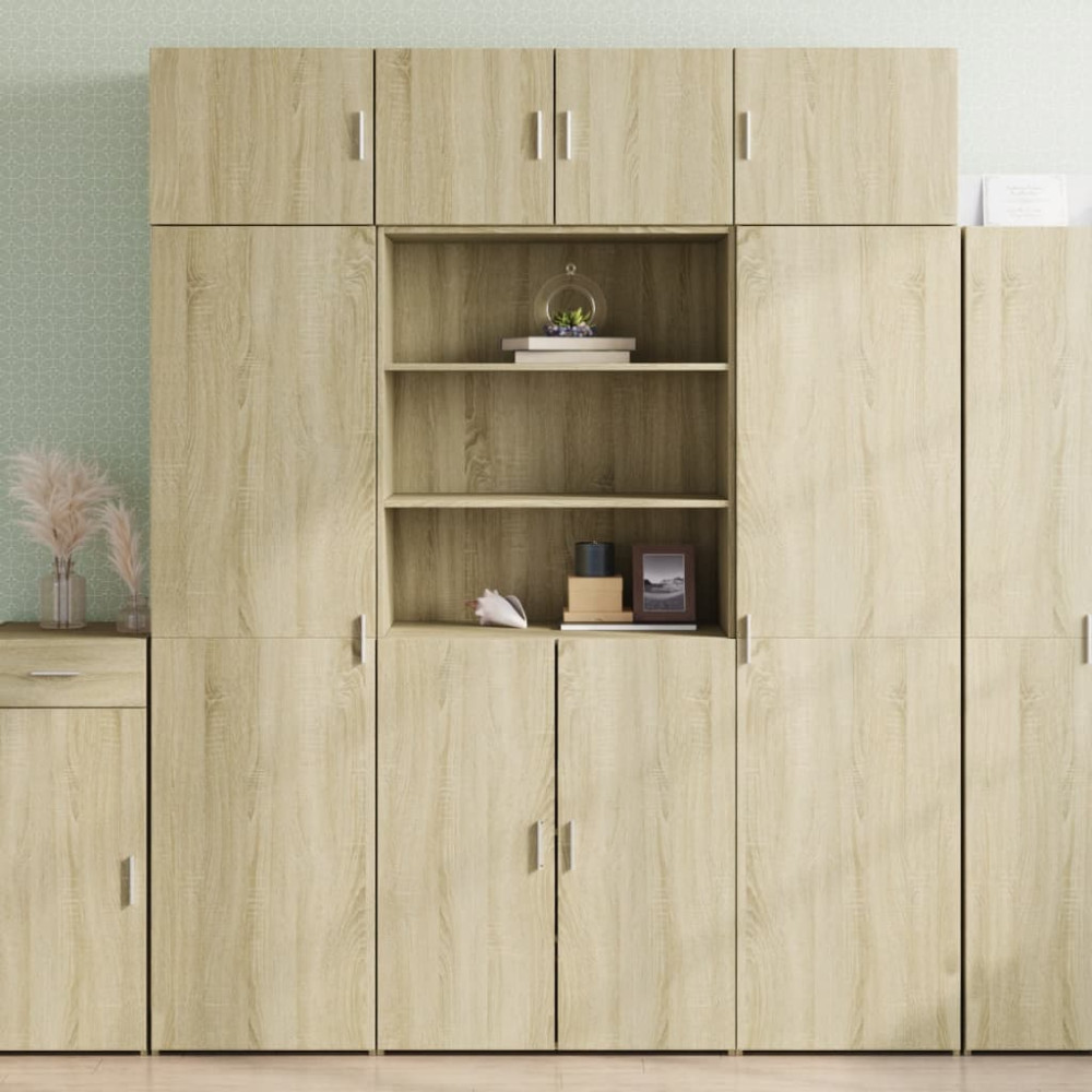 Produktbild för Högskåp sonoma-ek 80x42,5x185 cm konstruerat trä