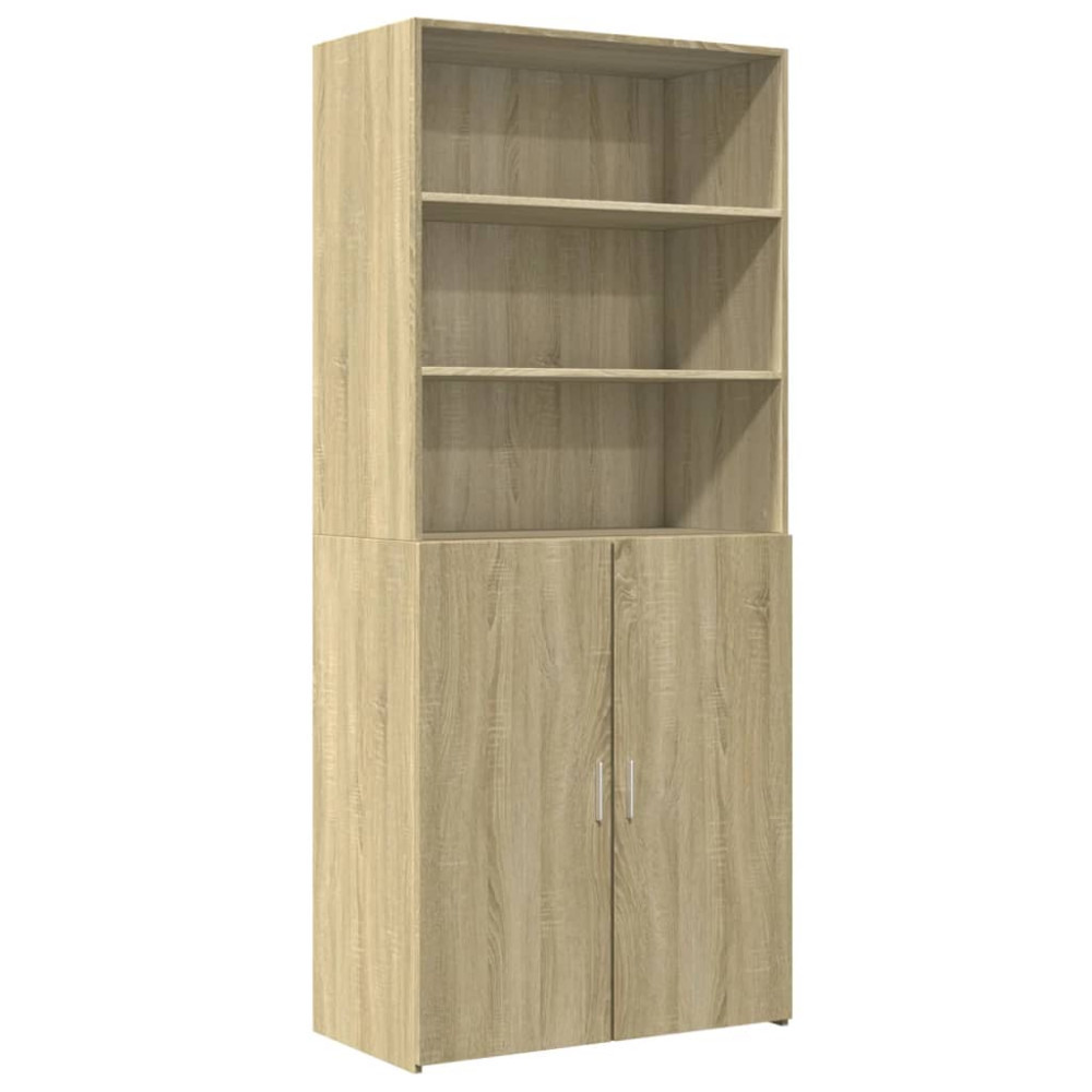 Produktbild för Högskåp sonoma-ek 80x42,5x185 cm konstruerat trä