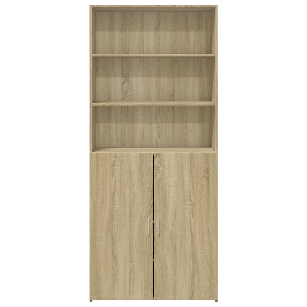 Produktbild för Högskåp sonoma-ek 80x42,5x185 cm konstruerat trä