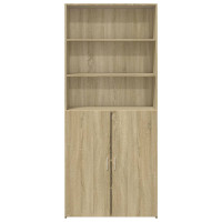 Produktbild för Högskåp sonoma-ek 80x42,5x185 cm konstruerat trä