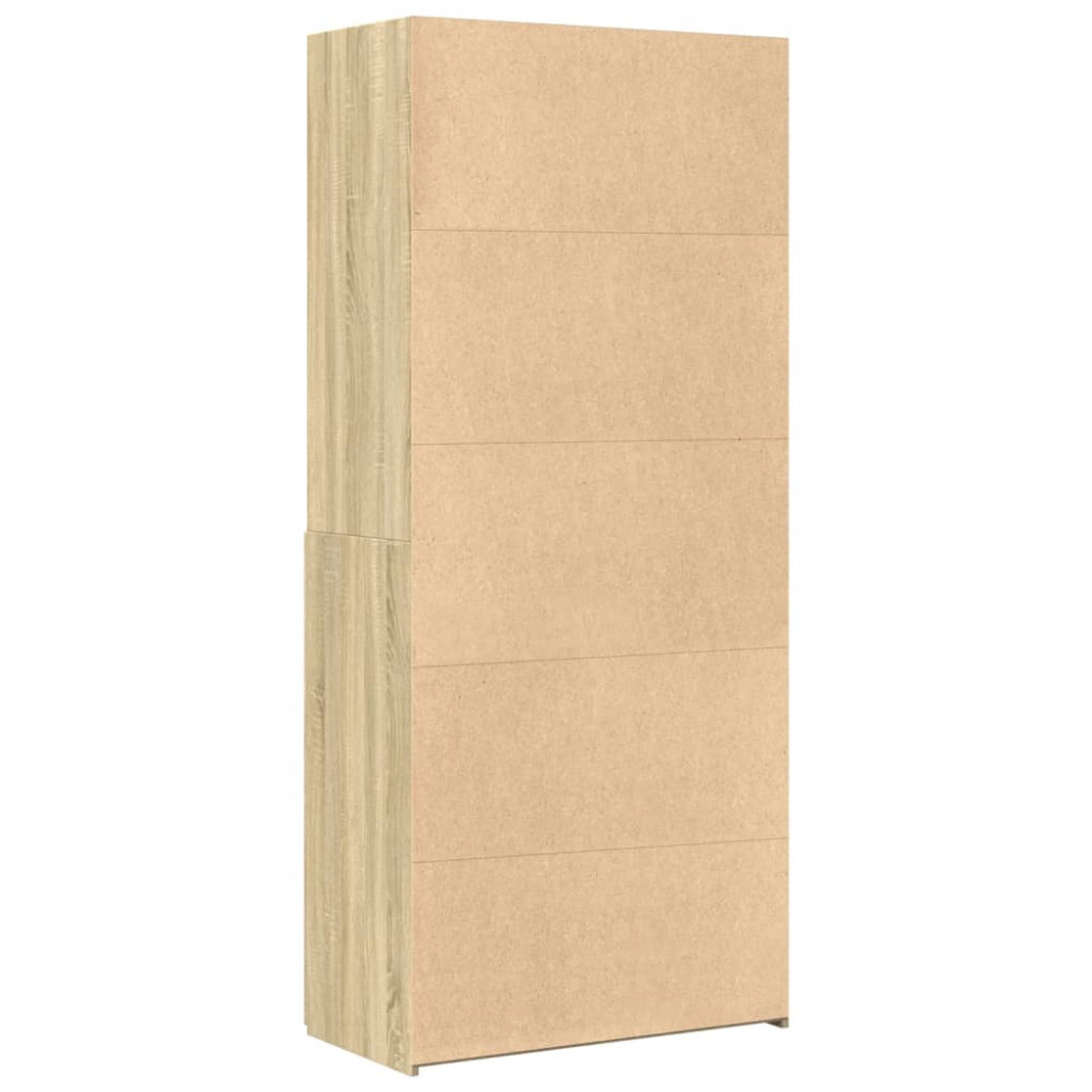 Produktbild för Högskåp sonoma-ek 80x42,5x185 cm konstruerat trä