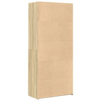 Produktbild för Högskåp sonoma-ek 80x42,5x185 cm konstruerat trä