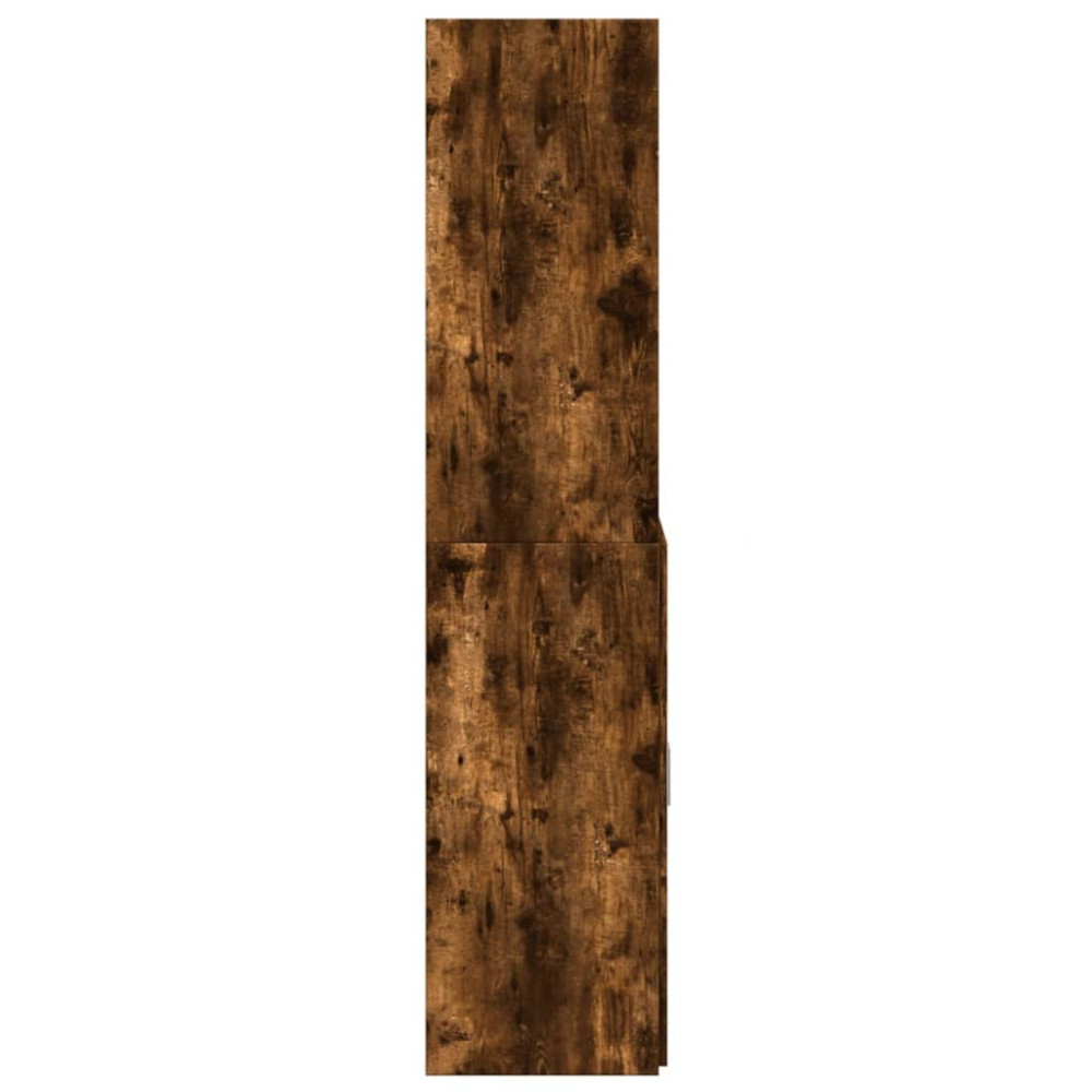 Produktbild för Högskåp rökfärgad ek 80x42,5x185 cm konstruerat trä