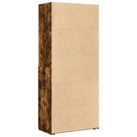 Produktbild för Högskåp rökfärgad ek 80x42,5x185 cm konstruerat trä